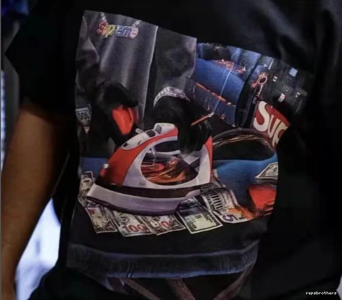 Short Sleeve XL L S Gas BLING M USD Tee Black Large Banknote 22SS Iron T-shirt White Necklace and 0825